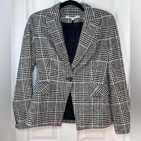 Veronica Beard Rhett Dickey Jacket Grey Plaid Blazer Size 4 Rerailed 695 - Picture 2 of 15